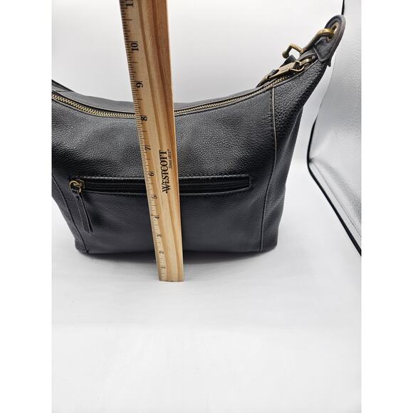 The Sak Women's Shoulder Bag Black Vegan Leather Zipper Pockets Medium - Picture 9 of 14